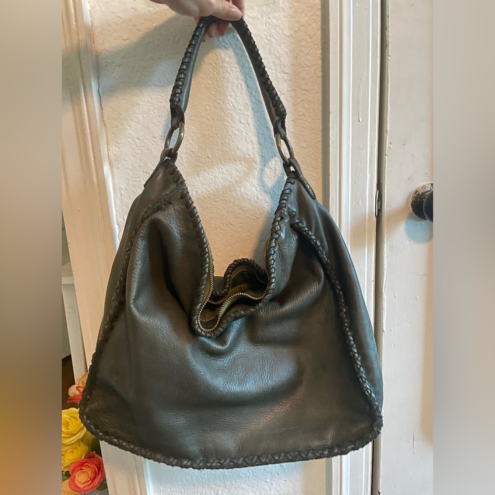 Olive Green Genuine Leather Bag